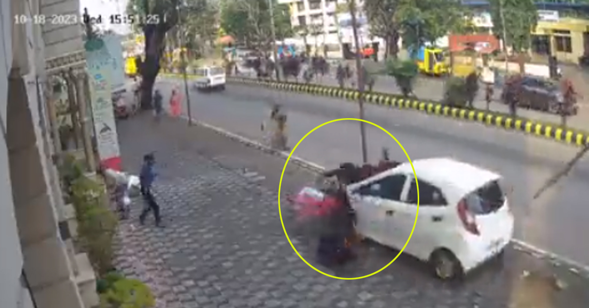 Viral video: ఫుట్ పాత్ పై దూసుకొచ్చిన కారు..ఒకరు మృతి