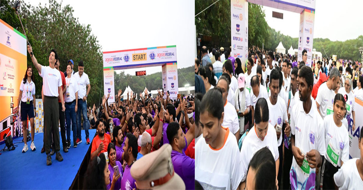 Marathon : గచ్చిబౌలి స్టేడియంలో మారథాన్‌.. సచిన్‌ సందడి