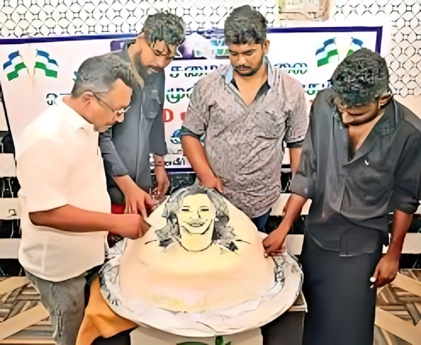 కమలా హారిస్ చిత్రంతో 50 కిలోల ఇడ్లీ