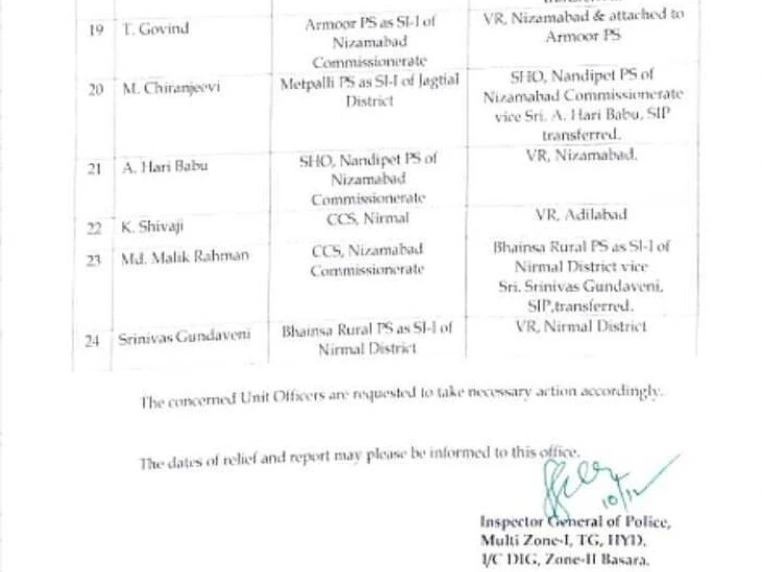 మెట్ పల్లి ఎస్‌ఐ బదిలీ