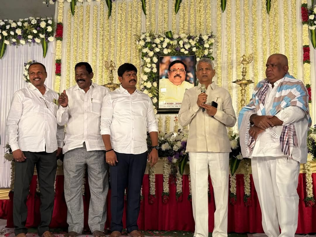 మంద జగన్నాధం దశదినకర్మలో మాజీ ఎమ్మెల్యే రావుల