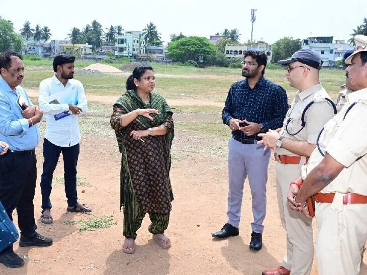 ‘సీఎం పర్యటన ఏర్పాట్లను పరిశీలించిన కలెక్టర్’