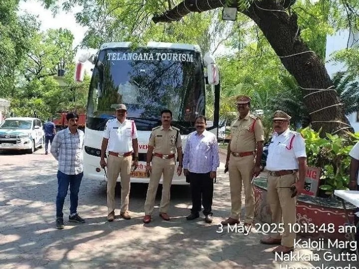 సుందరీమణులు ప్రయాణించే బస్సు ట్రయల్ రన్