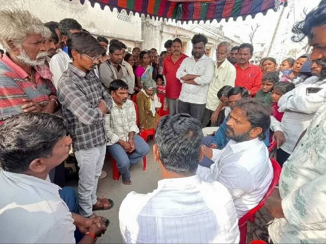 పీ.రాఘవేందర్ మృతికి నివాళులర్పించిన మాజీమంత్రి